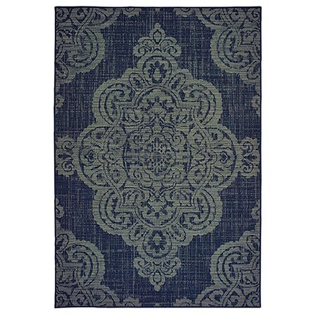 Oriental Weavers 7 ft. 10 in. x 7 ft. 10 in. Marina Round Rug Navy M5929B240RDST